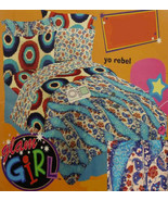 GLAM GIRL REBEL RETRO PAISLEY TWIN COMFORTER SHEETS SHAM 5PC BEDDING SET... - £79.09 GBP