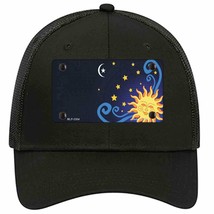 Celestial Sun Offset Novelty Black Mesh License Plate Hat - £23.17 GBP