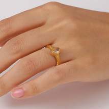 INS French Vintage Oval Zircon Hammer Ring - £9.51 GBP