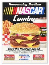 Print Ad Checkers NASCAR Combo Rally&#39;s 2005 Full-Page Restaurant Advertisement - £7.74 GBP