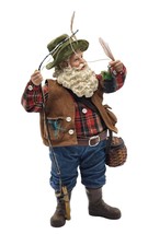 Kurt Adler FISH STORY Fabriché Santa Claus Fishing 11&quot; VTG figurine In Box - £14.64 GBP