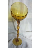 Vintage Amber  CANDY DISH Tall Twisted Stem Super unique - £53.14 GBP