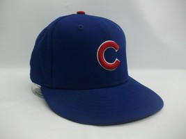 Chicago Cubs Hat New Era 59Fifty 7 3/8 Fitted Blue MLB Baseball Cap - £23.76 GBP