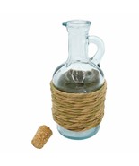 Green Glass Jug Oil / Vinegar with Cork Stopper (Rafia) - £9.16 GBP