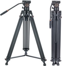 Video Tripod System, Cayer BV30L 72 inch- Professional Heavy Duty Aluminum Twin - £143.35 GBP