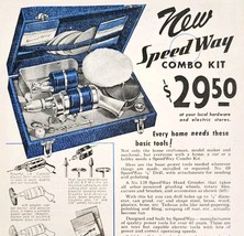 1948 Speedway Combo Kit Advertisement Drill Sanding Polishing Tools Vint... - $19.99