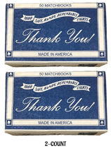 2 Boxes Thank You 50 Matchbooks Matches for Birthday Wedding Party Favors - $10.39