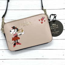 Kate Spade New York Disney Minnie Mouse Double-Zip Leather Crossbody MSRP $249 - £132.37 GBP