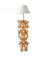 West African Senufo Vintage 4-Faced Fertility Statue Table Lamp for Deco... - $299.00