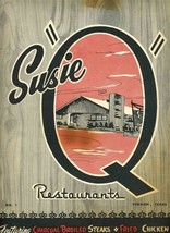 Susie Q Restaurants No. 1  Menu Vernon Texas 1960&#39;s - £79.64 GBP