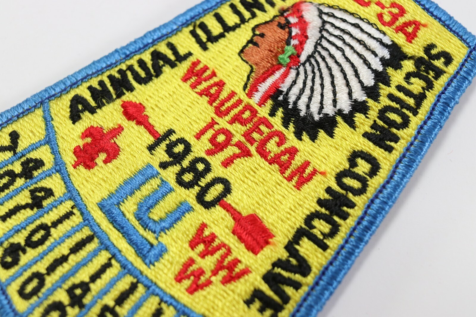 Vtg 1980 Waupecan 197 Annual Illiniwek OA Order Arrow WWW Boy Scout Camp Patch Item image 2