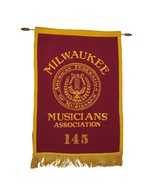 Vintage Wool Banner Pendant Milwaukee Musicians Association American Fed... - £23.33 GBP