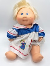 Vintage Cabbage Patch Doll Splashin&#39; Kids Girl Blonde Hair 16&quot; Blue Eyes 1987 - £30.36 GBP