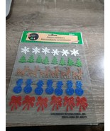 2 Christmas Trees Snowflakes Reindeer Dimensional Glitter Foam Stickers ... - $10.06