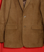 Blue by Pronto Uomo Mens Sports Suit Jacket M Two Button Blazer Brown Corduroy - £21.58 GBP