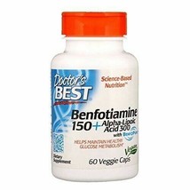 NEW Doctor&#39;s Best Benfotiamine 150+ Alpha-Lipoic Acid 300 with BenfoPure Non-GMO - £24.97 GBP