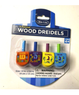 Rite Lite The DREIDEL Game~4 Small Painted Woods Ages 4+ Sealed - £7.54 GBP