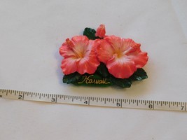 Hawaii Hibiscus Flowers 2 1/8&quot; x 2 7/8&quot; fridge magnet refrigerator Pre-o... - £12.28 GBP