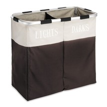 Whitmor Easycare Double Laundry Hamper - Lights and Darks Separator - Espresso - $42.99