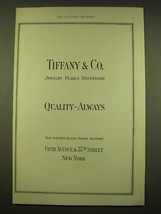 1924 Tiffany & Co. Ad - Jewelry Pearls Silverware Quality - Always - $18.49