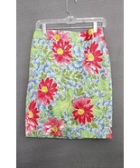 TALBOTS FLORAL SKIRT WOMENS SIZE 4P Colorful Pencil Straight Summer 100%... - £14.81 GBP