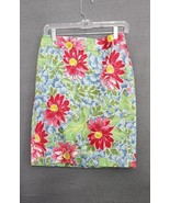 TALBOTS FLORAL SKIRT WOMENS SIZE 4P Colorful Pencil Straight Summer 100%... - $25.97 CAD