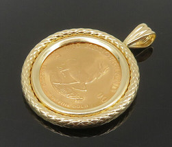 22K GOLD &amp; 14K GOLD - Vintage Krugerrand Coin Pendant - GP335 - £655.13 GBP