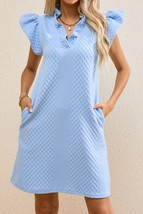 Ruffled V-Neck Cap Sleeve Mini Dress - $33.04+