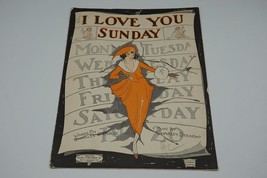 Sheet Music I Love You Sunday Charles Byrne Charley Straight Songbook - £7.63 GBP