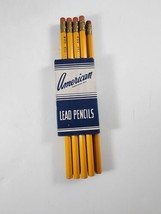 Vtg Qty 9 AUTOGRAPH American Pencil Co Number 733~No. 4 Hard Wood Pencils NOS - £69.82 GBP