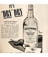 1947 Fleischmanns Distilled Dry Gin Advertisement Distillery Liquor DWPP19 - $27.32 CAD
