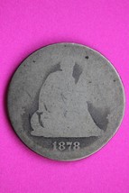 1878 P Seated Liberty Silver Quarter Scarce Guaranteed Authentic Rare Co... - $513.79 MXN