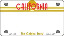 California Golden Blank Novelty Mini Metal License Plate Tag - $14.95