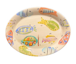 ANTICA FORNACE Italy Oval Platter Ceramiche Da Tavola Fish Large Serving... - £62.32 GBP