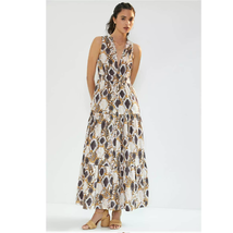 New Anthropologie Maeve Snake-Printed Maxi Dress $170 SIZE 0 - £65.11 GBP