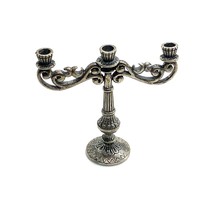 Vtg Signed Sterling 925 Victorian Tradition Trio Candle Holder Figure Miniature - £66.21 GBP