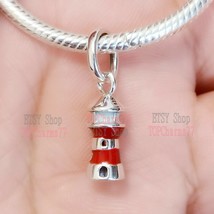 2023 Autumn Release 925 Sterling Silver Lighthouse Dangle Travel Charm  - £14.30 GBP