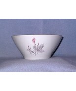 Tirschenreuth 4183 Pink Rosebud Gray Leaves Round Vegetable Serving Bowl - $25.87 CAD