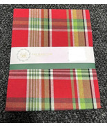 Farmhouse Rachel Ashwell Christmas Red Green Tablecloth Plaid 60”x118” O... - £35.54 GBP