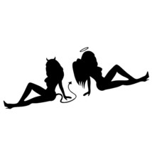  car stickers decals bumper sticker cover scratches beauty temptation angels and demons thumb200