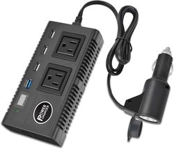 200W Car Power Inverter, DC 12V to 110V AC Converter with 2 AC Outlets, ... - $28.99