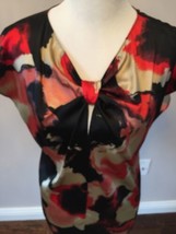 Nwot Moschino Cheap &amp; Chic Multicolor Silk Cap Sleeve Top Sz 8 - £70.41 GBP