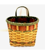 Basket Handled Wall Pocket Hang or Self Standing 7&quot; Woven Tri-Color Mail - $17.45