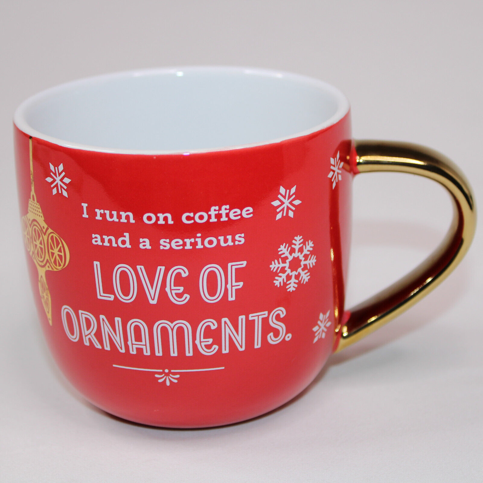 Hallmark I Run On Coffee And A Serious Love Of Ornaments Red Keepsake Coffee Mug - $11.65