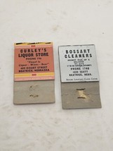 Beatrice Nebraska Curleys Liquor Store And Bossart Cleaners Matchbooks - $4.95