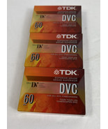 TDK Mini Digital Video Cassette 60 minutes; 3 pack SEALED NEW - $13.44 CAD