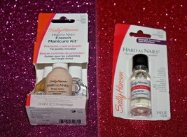 Set/3 SALLY HANSEN HARD AS NAILS FRENCH MANICURE KIT 3411 + #2103 Clear - $12.18