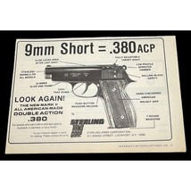 Sterling Arms Print Ad Vintage 1982 Mark II .380 ACP Hand Guns Pistol Fi... - £9.34 GBP