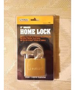 Uhaul 2&quot; Brass Home Lock Product # 50L Includes 2 Keys New - £12.45 GBP