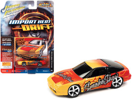 1990 Nissan 240SX Custom Golden Yellow with Bright Red Flames &quot;Smoke Show&quot; &quot;Impo - $17.99